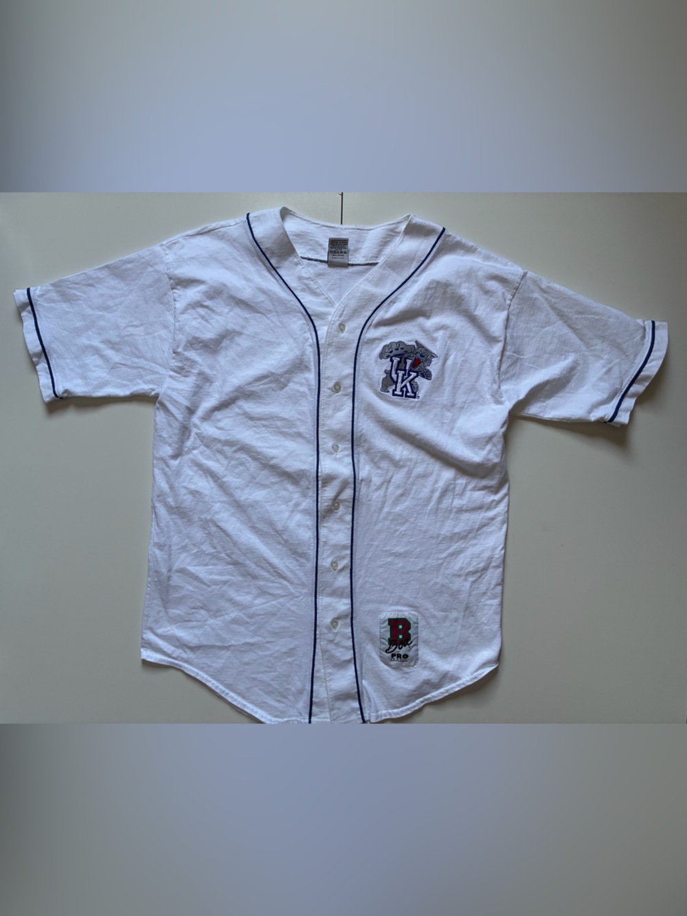 Vintage Boa Kentucky Wildcats Baseball Jersey - White - Size XXL